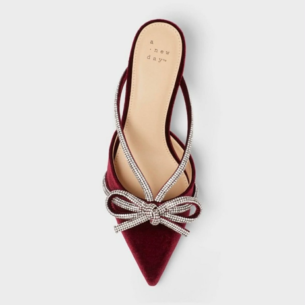Gwen Rhinestone Bow Heels - Picture 2 of 5